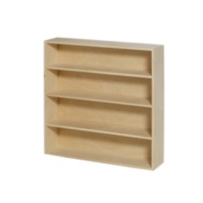 Stor reol med 3 hylder (70x70x14) - ubehandlet birk