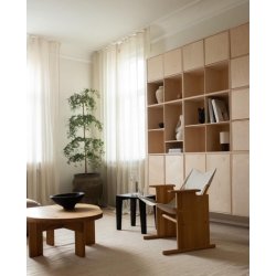 Smal KVADRAT reol med 2 rum - ubehandlet birk