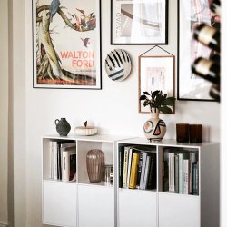 Lille skabslge (indvendig) - hvidbejdset birk