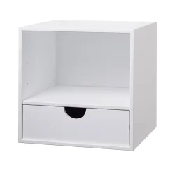 Lille KVADRAT reol med 1 rum - hvidmalet birk