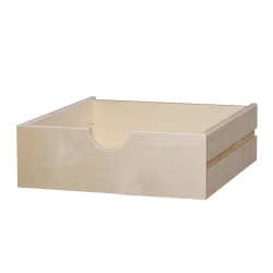 Lille skuffe med udskring - ubehandlet birk