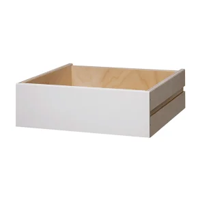 Lille skuffe uden udskring - hvidmalet birk