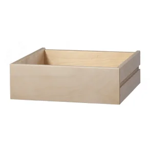 Lille skuffe uden udskring - ubehandlet birk