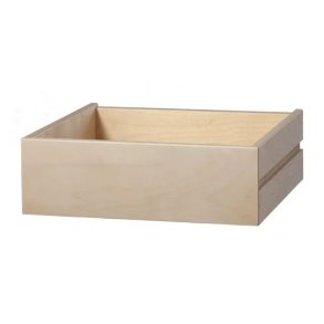 Lille skuffe uden udsk�ring - hvidbejdset birk