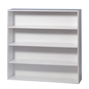 Stor reol med 3 hylder (70x70x16) - hvidmalet birk 