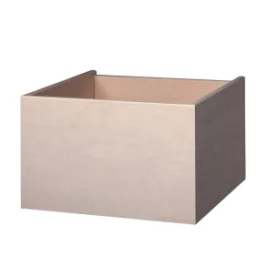 Stor skuffe uden udskring - hvidbejdset birk