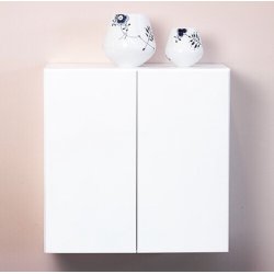 Stort KVADRAT skab med 6 rum - hvidmalet birk