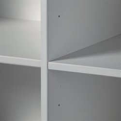 Stor KVADRAT reol med 6 rum - hvidmalet birk